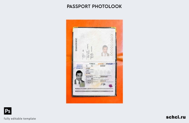 цифровая загрузка шаблона фотографии паспорта Румынии